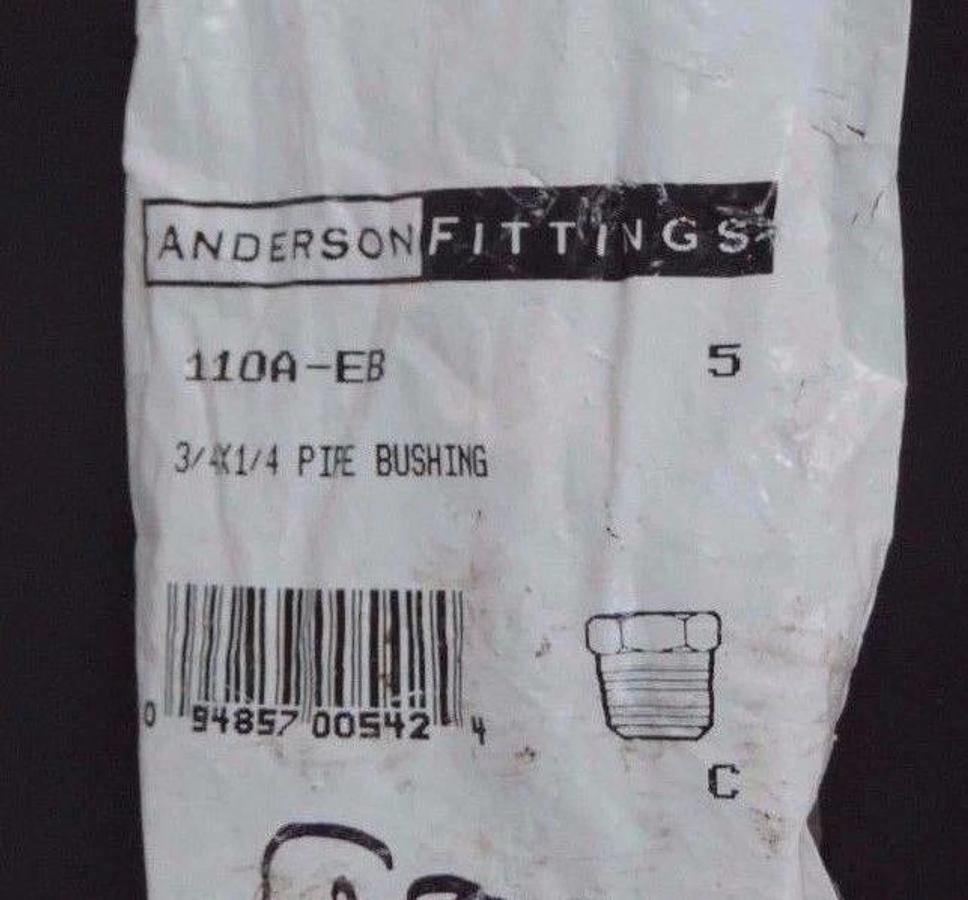 Used NIB ANDERSON FITTINGS 110A-EB 3/4"X1/4" PIPE BUSHING