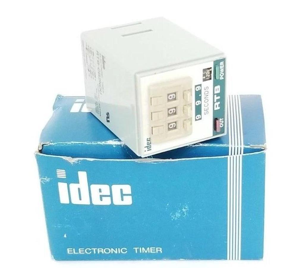 Used NIB IDEC RTBCB2NDU ELECTRONIC TIMER RTB-CB2NDU, AC120V, 99.9 SEC.