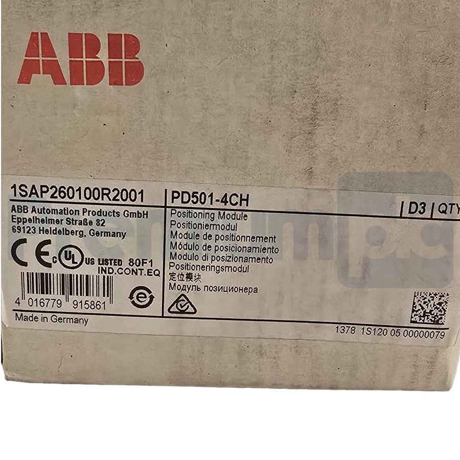 ABB PD501-4CH | 1SAP260100R2001 AC500 S500 I/O 4-Ch Positioning Module NSMP
