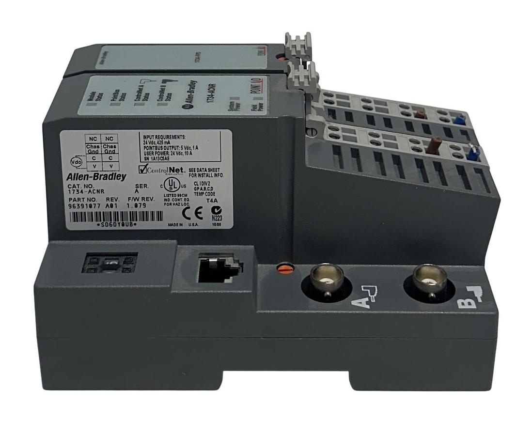 Used ALLEN BRADLEY 1734-ACNR /A POINT I/O NETWORK ADAPTER W/ 1734-FPD /B MODULE USNP