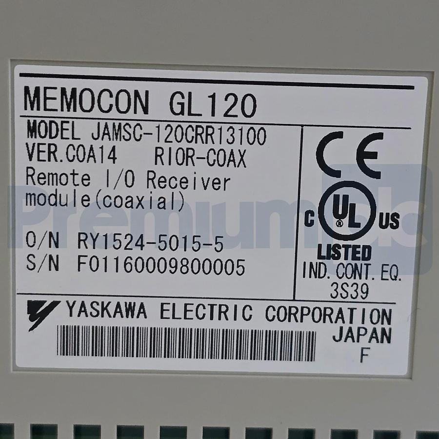 Used Yaskawa JAMSC-120CRR13100 Memocon GL120 Remote I/O Receiver Coaxial Module NSMP