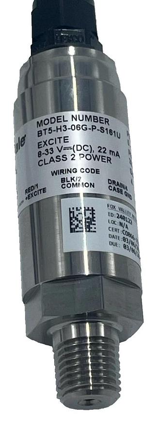 Barksdale BT5-H3-06G-P-S161U Pressure Transducer 4-20mA 0-200 PSI New Surplus