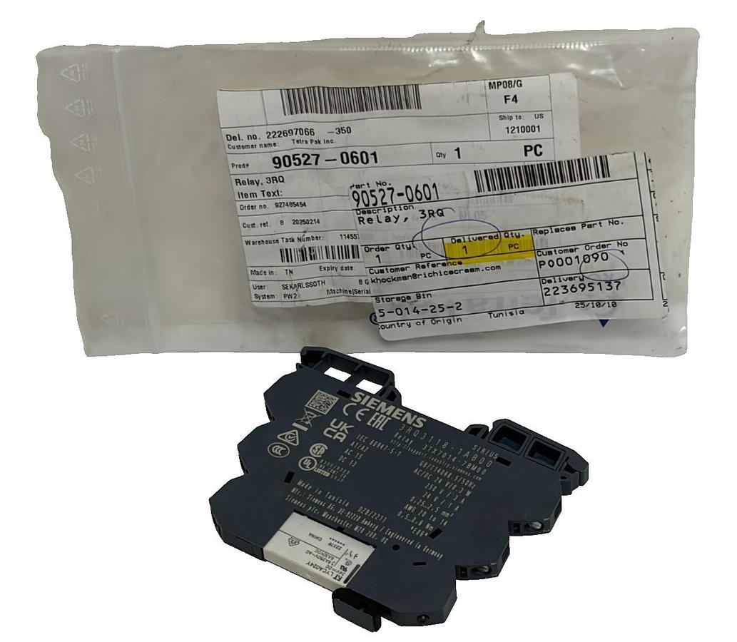 Genuine Tetra Pak 90521-0601 Siemens Sirius 3RQ3118-1AB00 Interface Relay
