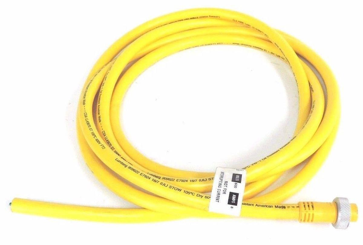 Used NEW LUMBERG RK70-622/12F CORDSET 600V 8AMP RK7062212F