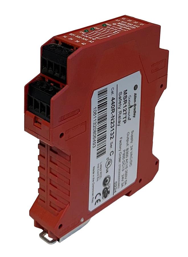 Used ALLEN BRADLEY 440R-N23132 /C Guardmaster MSR127TP SAFETY RELAY 24VAC/DC USNP