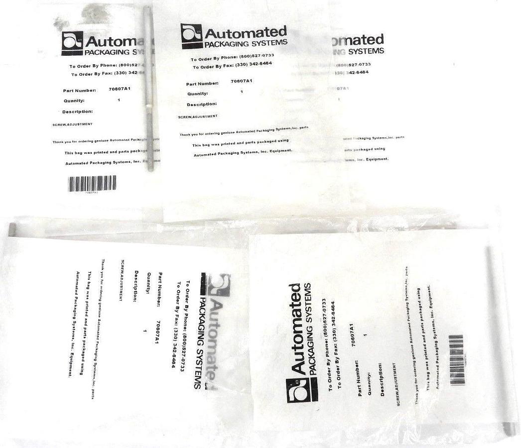 Used NEW AUTOMATED PACKAGING SYSTEMS 70607A1 SCREW ADJUSTMENT