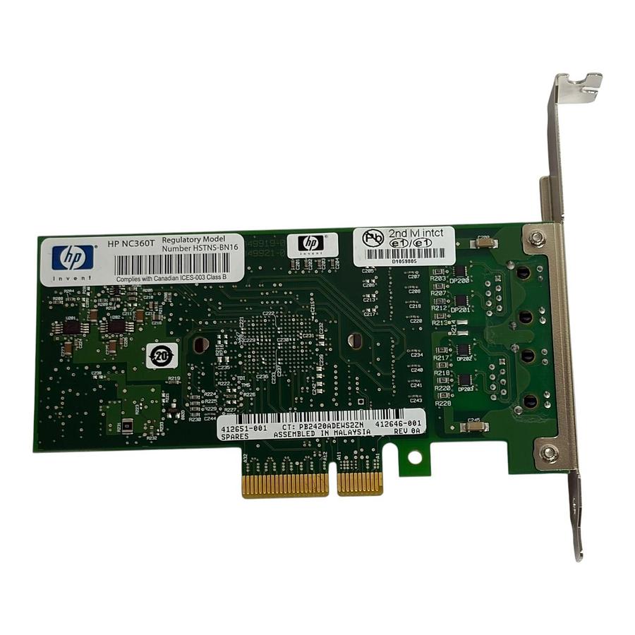 Used HP NC360T Dual Port Gigabit Server Adapter PCIe NIC 412646-001 New Surplus