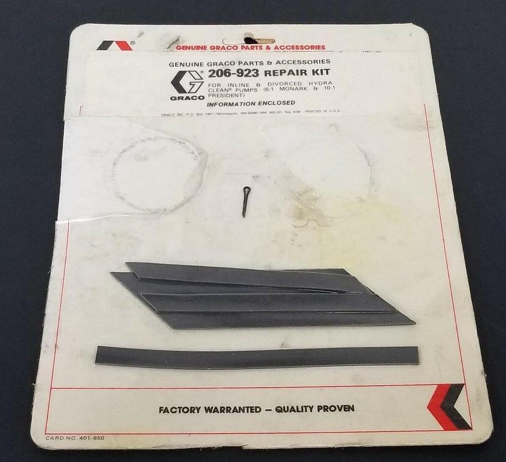 Used NEW GRACO 206-923 REPAIR KIT 206923 (INCOMPLETE)