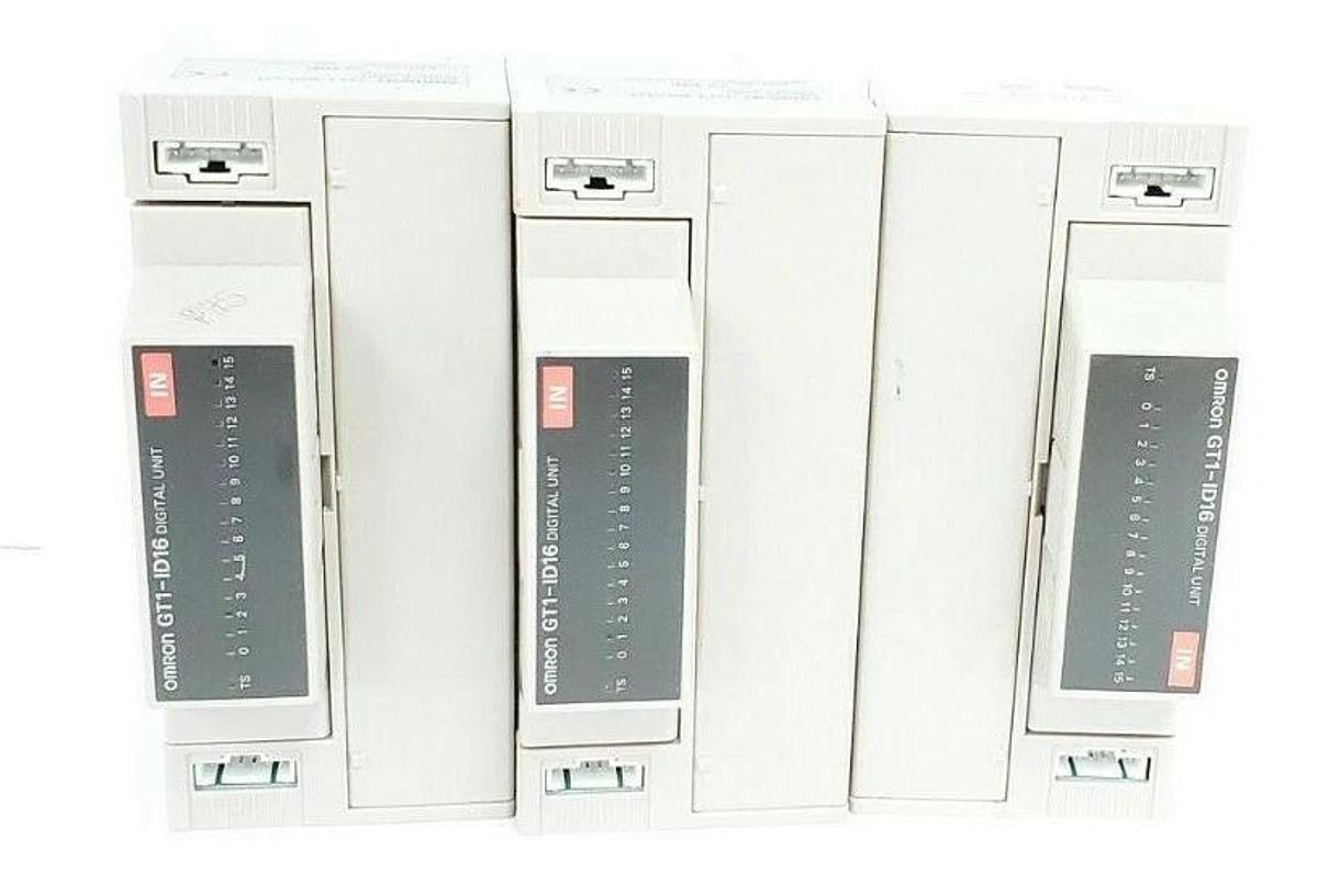 Used LOT OF 3 OMRON GT1-BSC01 DIGITAL UNIT 24VDC 16 PIONTS GT1-ID16 DIGITAL UNITS