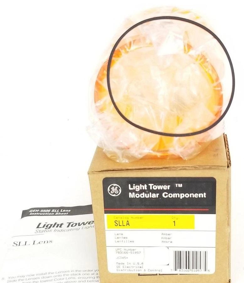 Used NIB GENERAL ELECTRIC SLLA AMBER LIGHT TOWER LENS