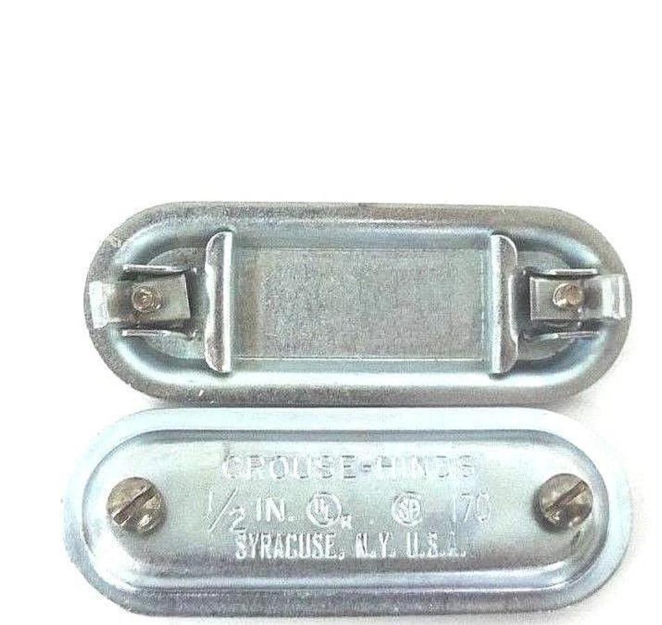 BOX OF 17 NEW CROUSE HINDS 170 OBROUND COVER FOR FORM 7 BODY 1/2"