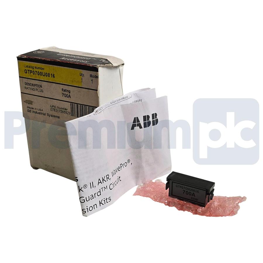 ABB | GE GTP0700U0816 EntelliGuard Rating Plug 700A for 400-700A CT Frame NSMP