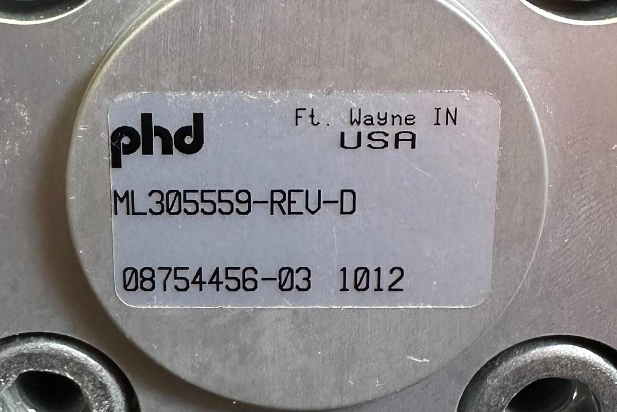 Used NEW PHD ML305559-REV-D / ML305559 PNEUMATIC ASSEMBLY 08754456-03 / 0875445603