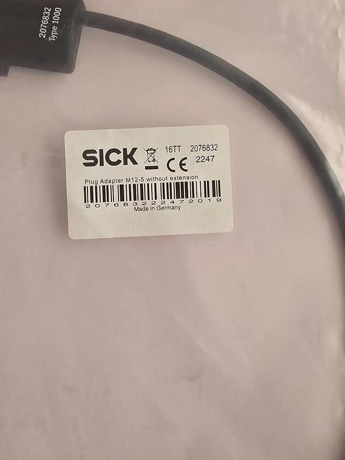 SICK 2076832 | SP1-1000 deTec & deTem System Plug w/o Extention M12 5-Pin NSMP
