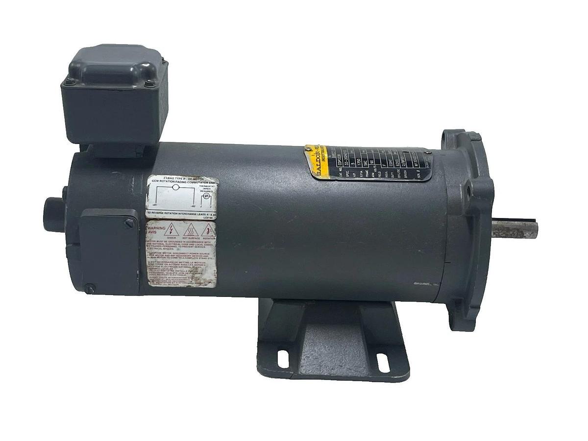 Used Baldor CDP3330 DC Industrial Motor 1/2 HP 1750 RPM 90VDC 56C TENV 4.8A