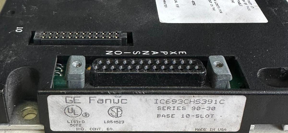 Used GE FANUC IC693CHS391C / IC693CHS391 SERIES 90-30 CONTROLLER BASE 10-SLOT