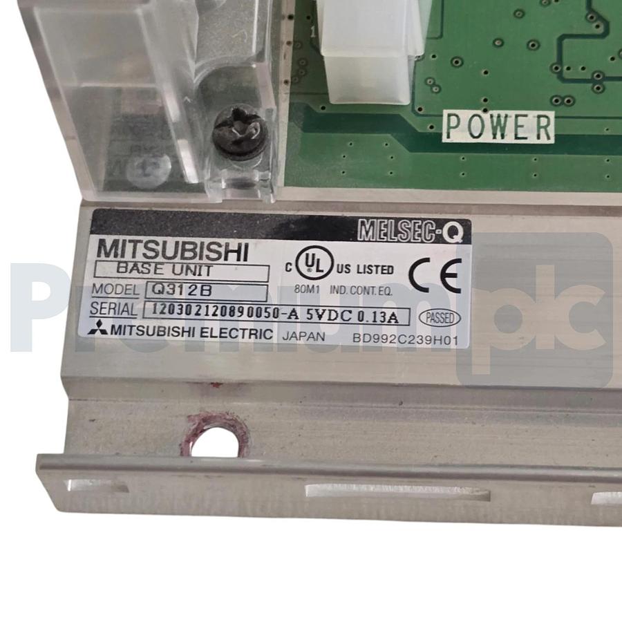 Mitsubishi Q312B MELSEC-Q QnU Series 12-Slot PLC Base Unit Rack / Backplane NUPI