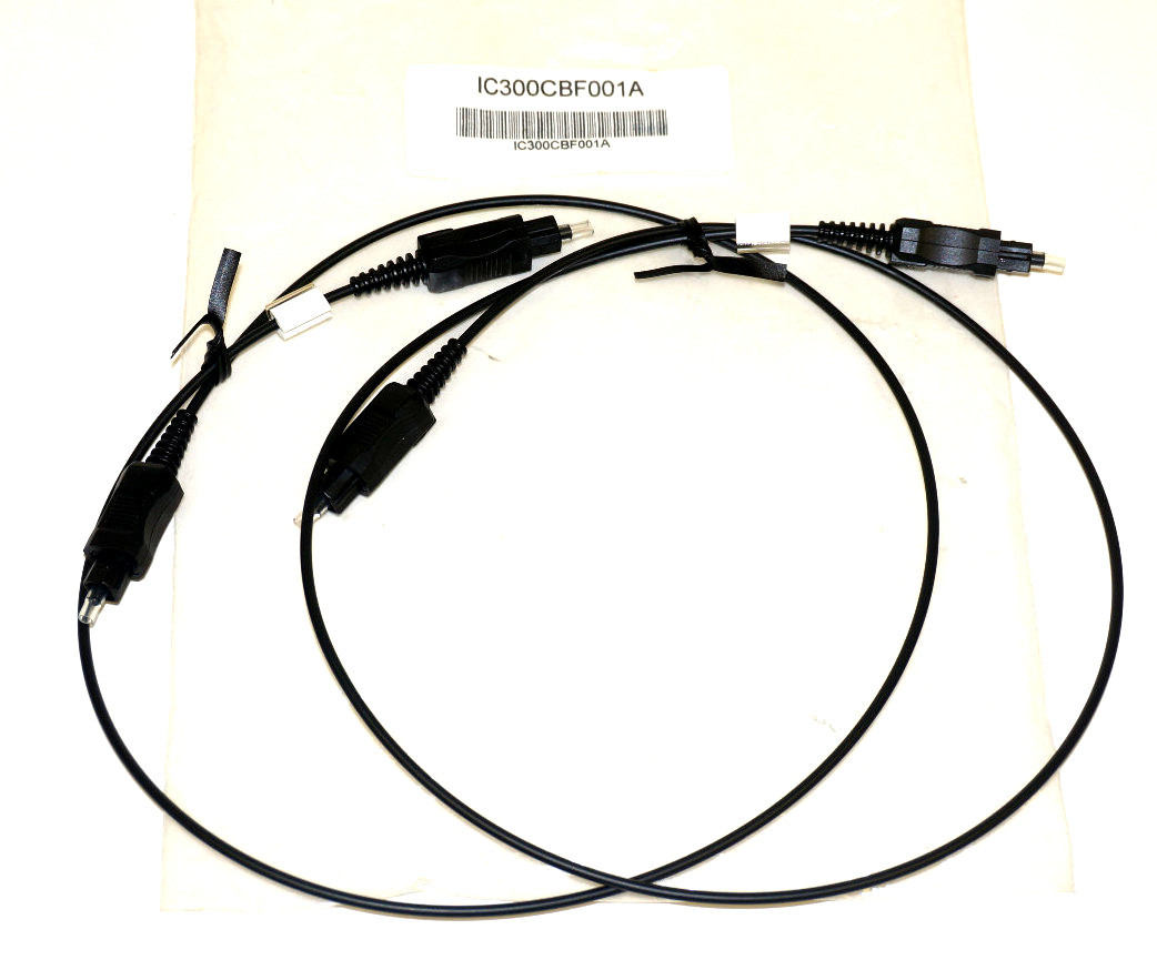 Used NEW FANUC IC300CBF001A FOX FIBER CABLE PAIR, 1.0M LENGTH IC300CBF001