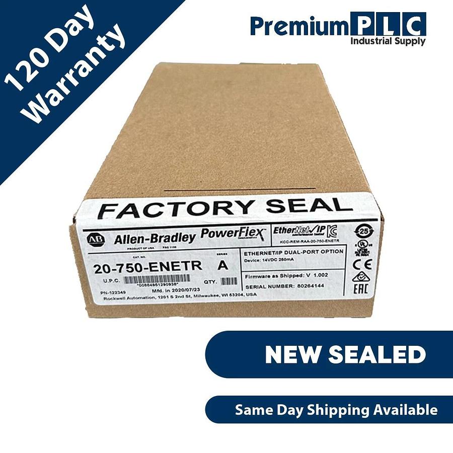 Used NEW SEALED ALLEN BRADLEY 20-750-ENETR /A PowerFlex Ethernet/IP DUAL-PORT OPTION 884951290938