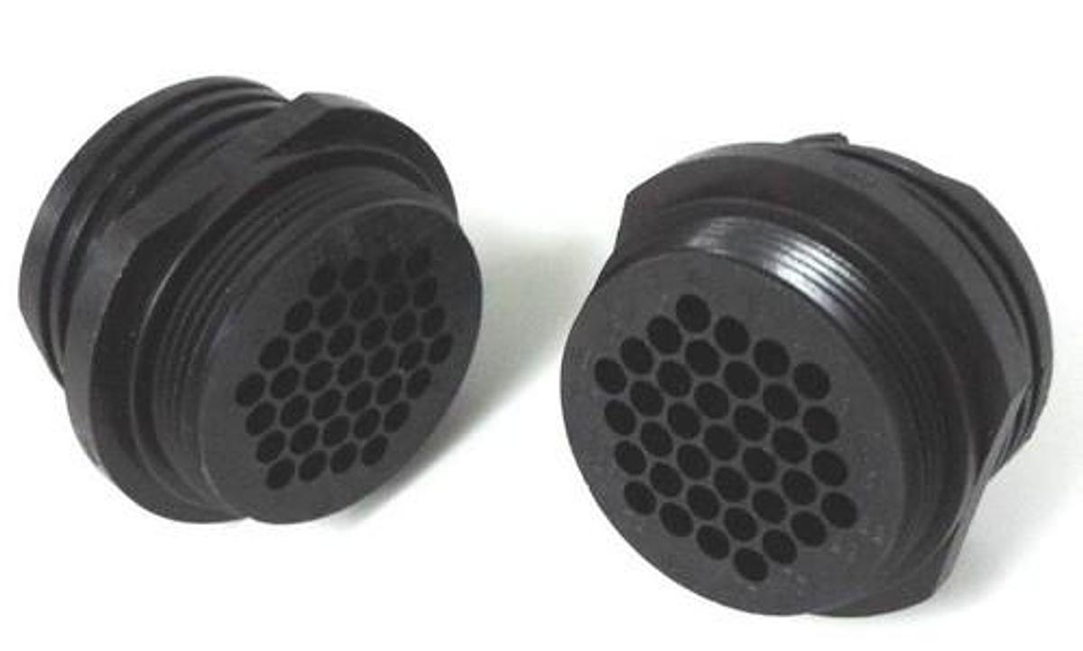 Used LOT OF 2 TE CONNECTIVITY / AMP 206306-2 CIRCULAR CONNECTOR RECEPTACLES 46F327