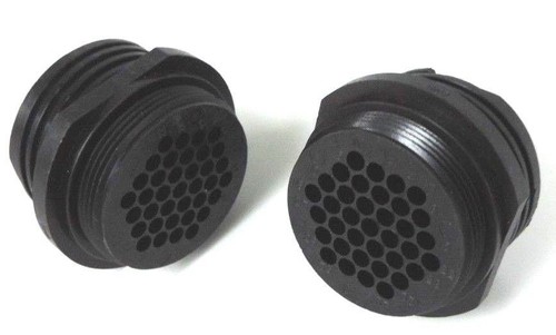 Used LOT OF 2 TE CONNECTIVITY / AMP 206306-2 CIRCULAR CONNECTOR RECEPTACLES 46F327
