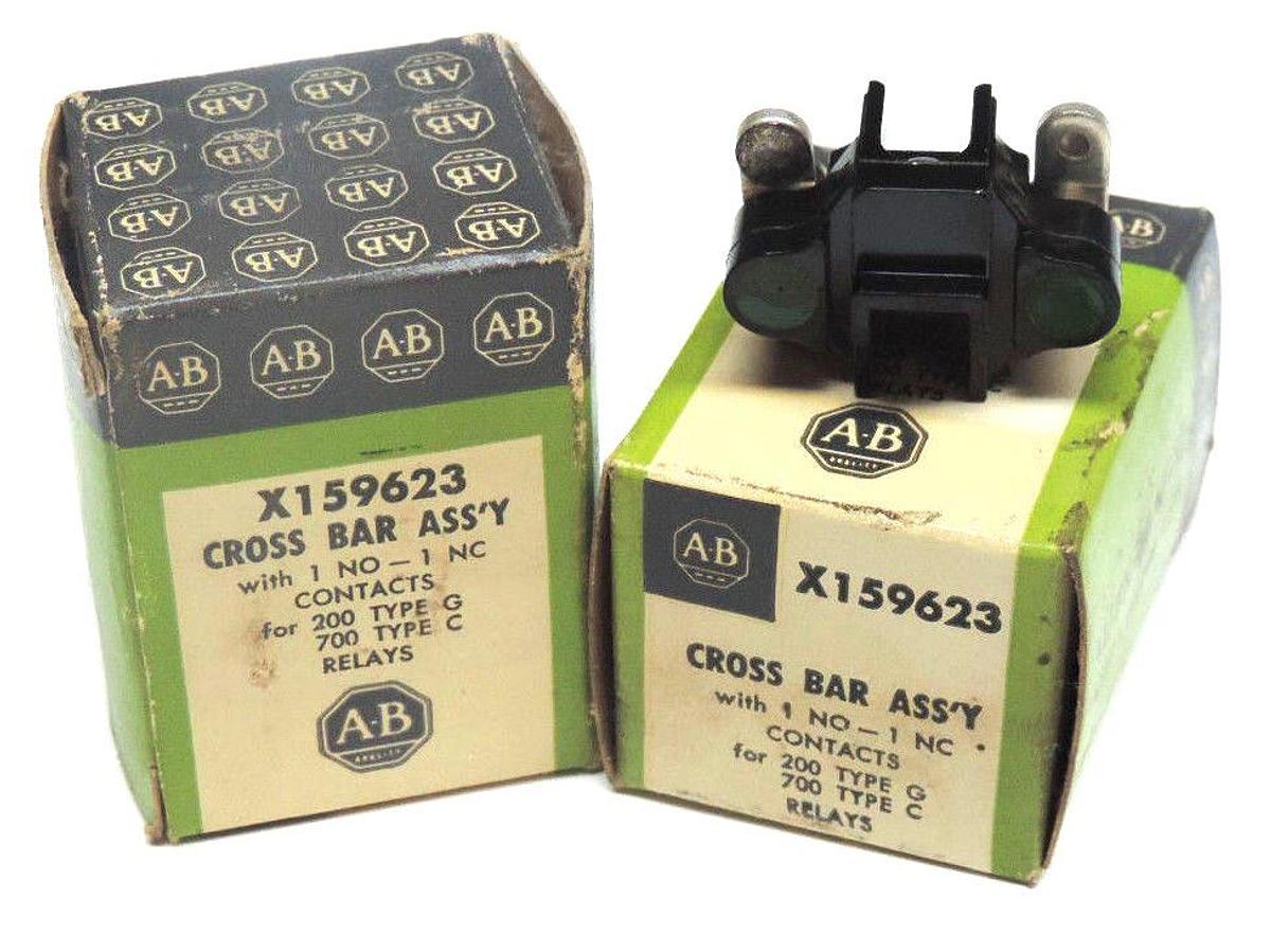 Used LOT OF 2 NIB ALLEN BRADLEY X-159623 CROSS BAR RELAYS FOR TYPE G OR C, X159623