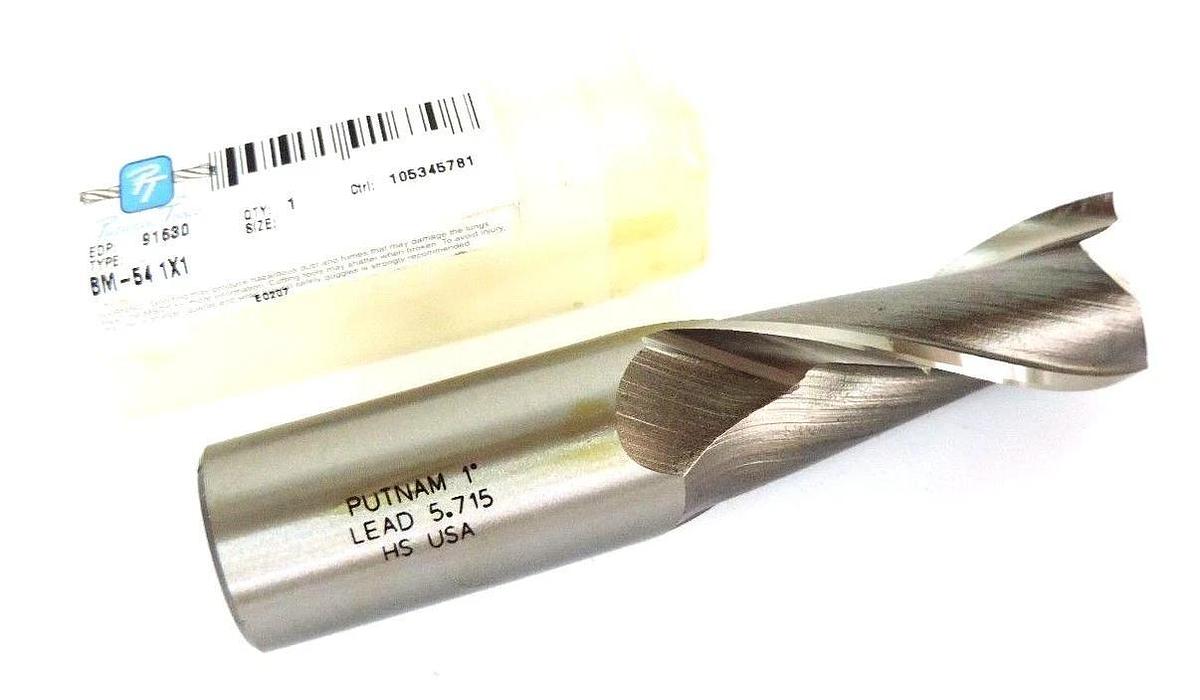 NEW PUTNAM TOOLS 91630 HSS CENTER CUT ENDMILL BM-54 1X1