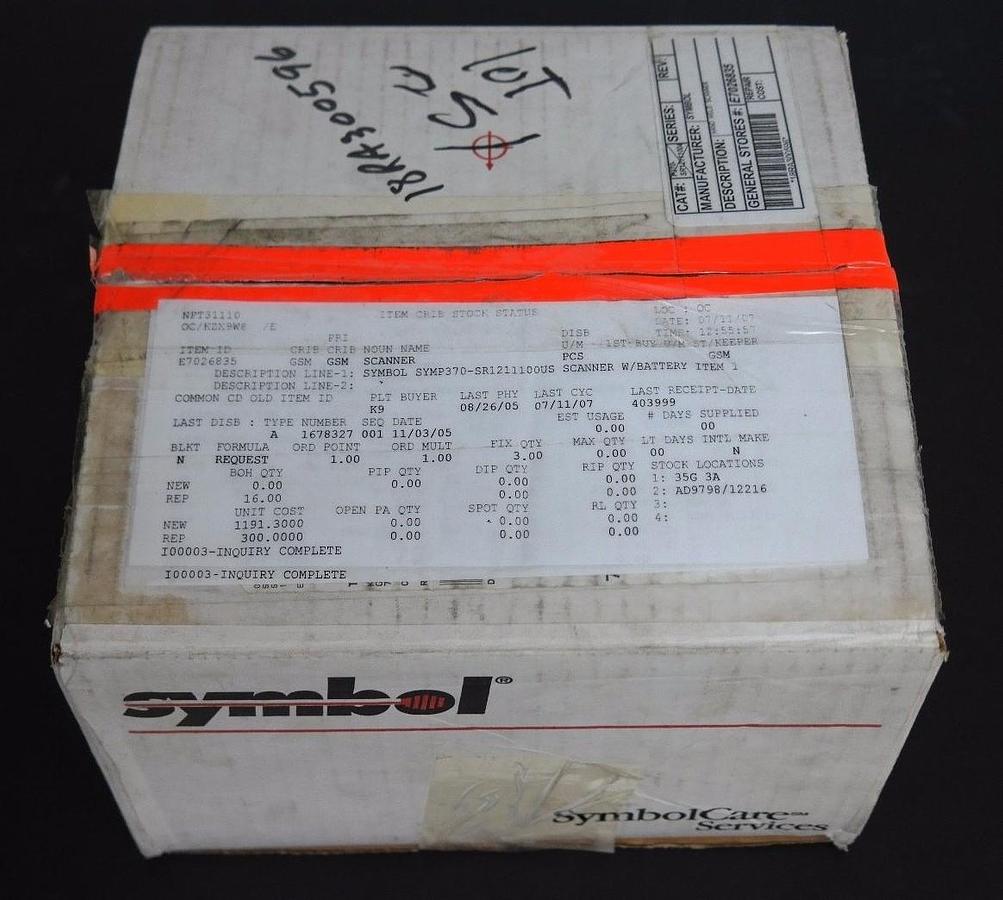 Used REPAIRED SYMBOL P370/P470 PHASER WIRELESS BARCODE SCANNER P370-SR1211100FB
