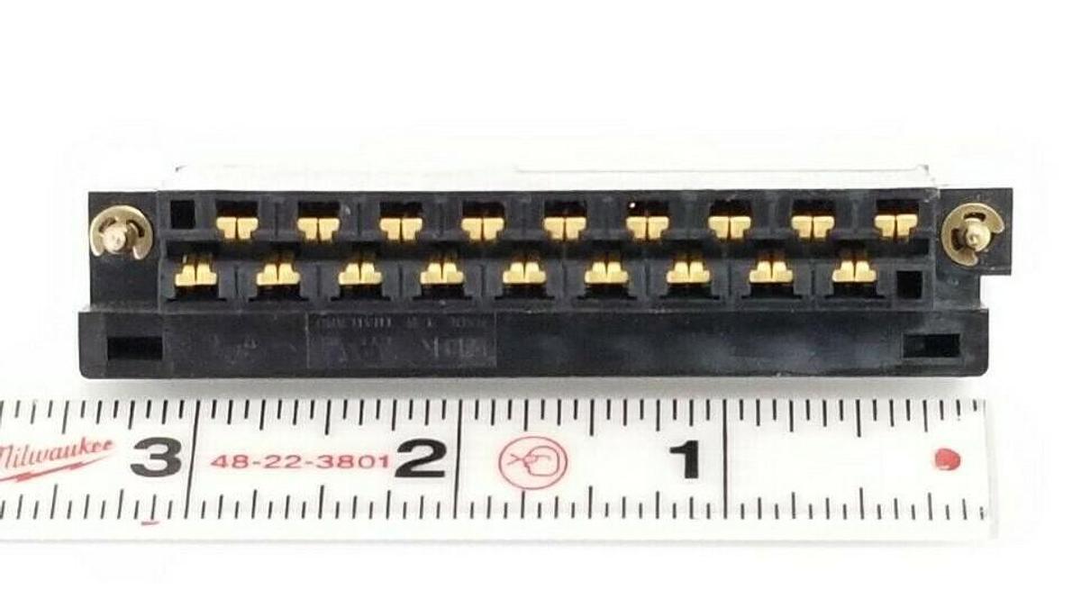 Used FUJIKURA DDK DDK18-B TERMINAL BLOCK PLUG CONNECTOR, 18 POSITON, BLACK, DDK18B