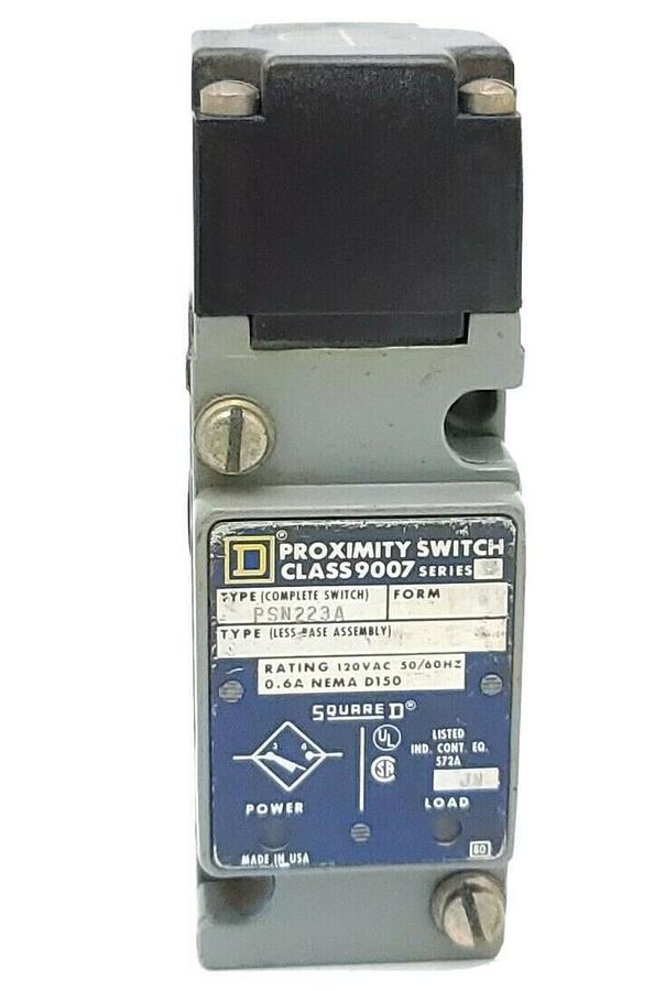 Used SQUARE D 9007-PSN223A PROXIMITY SWITCH 120VAC 50/60HZ 9007PSN223A SER. C