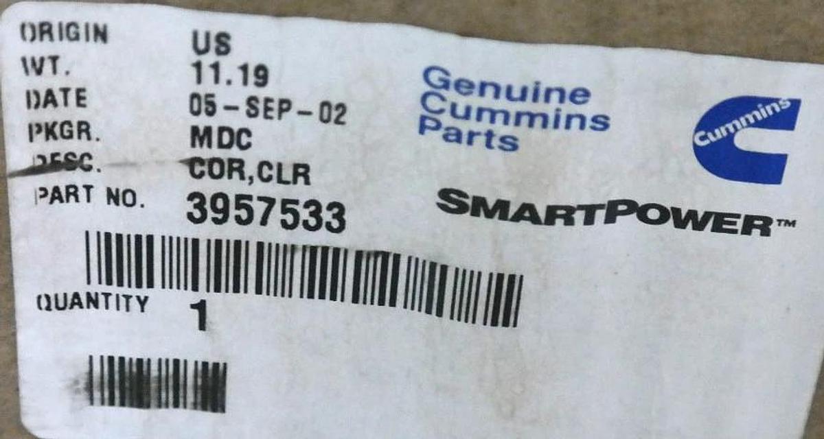 Used NEW CUMMINS COOLER CORE PART NO. 3957533
