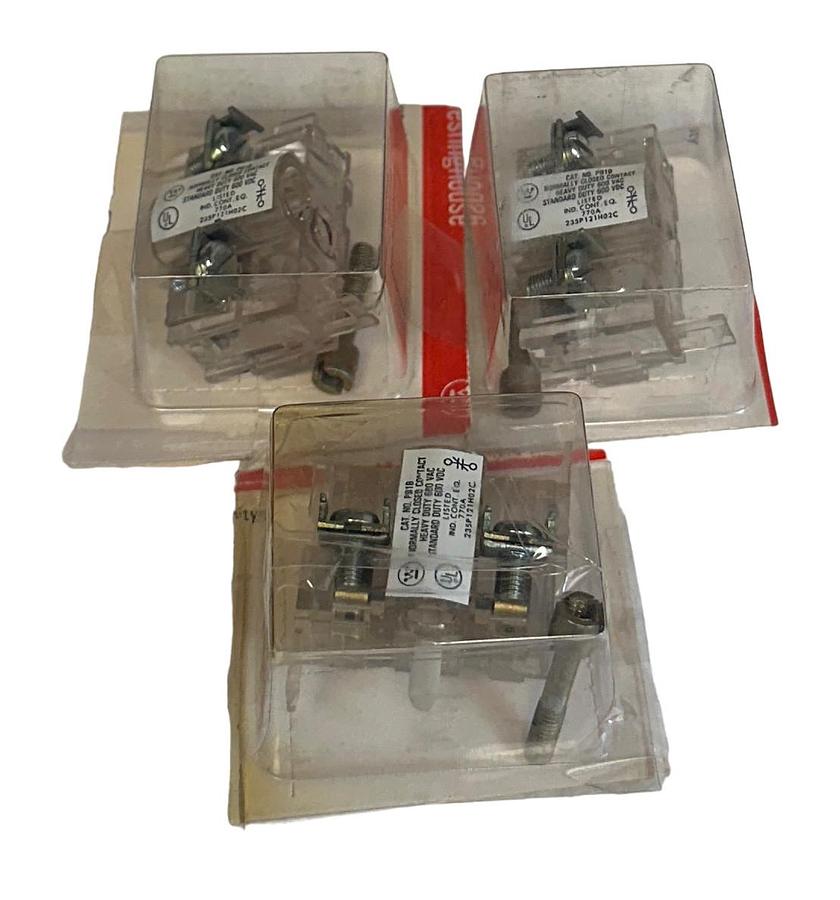 3 WESTINGHOUSE PB1B STANDARD CONTACT BLOCKS 600V AC/DC 1NC CONTACT NSMP
