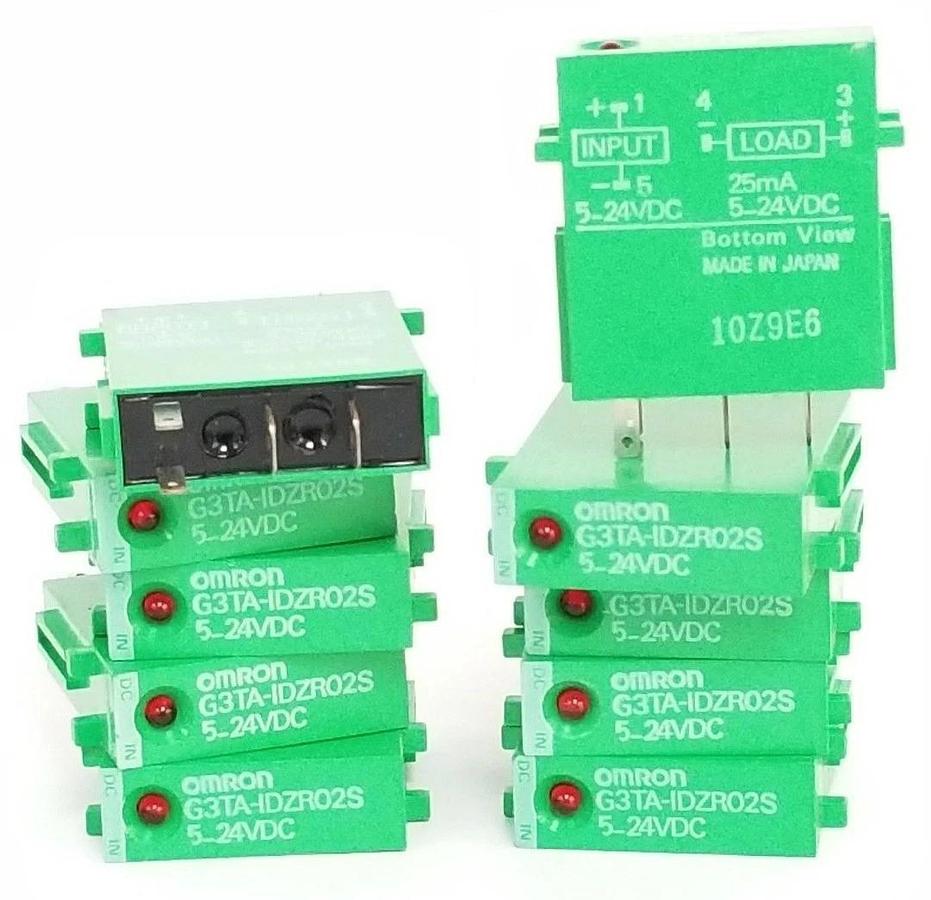 Used LOT OF 10 OMRON G3TA-IDZR02S PHOTOCOUPLER RELAYS 5/24VDC SSR INCLUDES INDICATORS