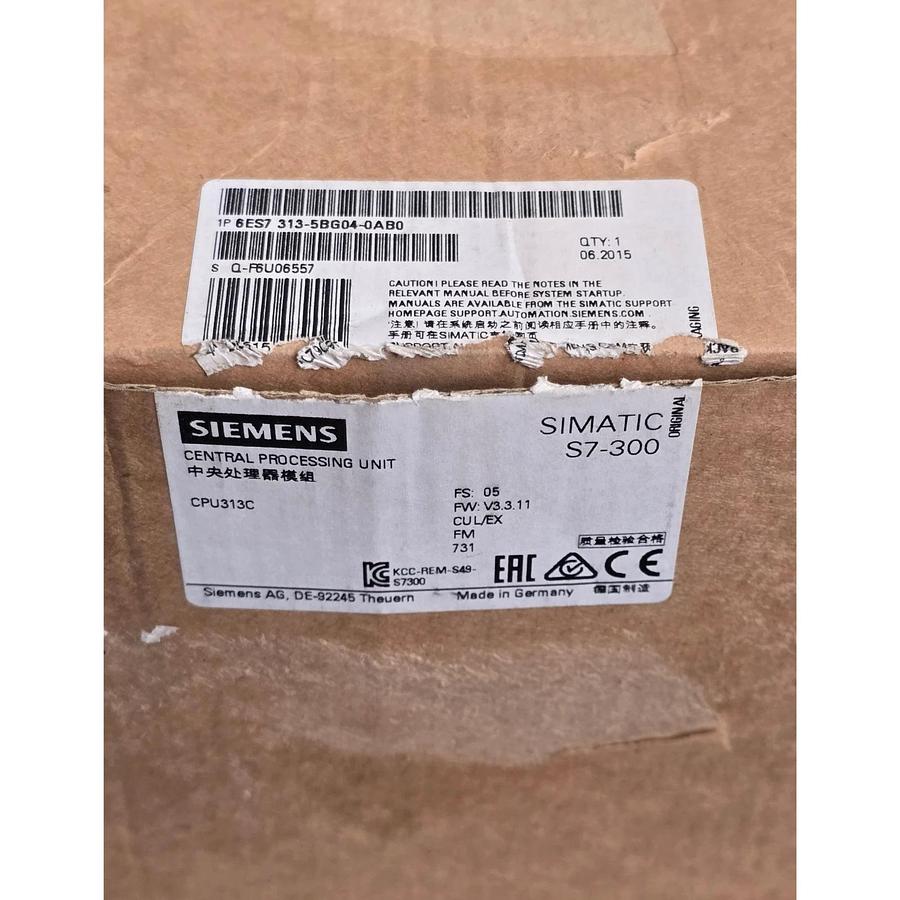 SIEMENS 6ES7313-5BG04-0AB0 SIMATIC S7-300, CPU 313C, Compact CPU w/MPI NSMP 40892788563