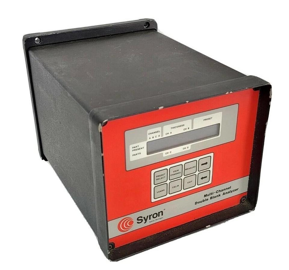 Used SYRON DBA020 DOUBLE BLANK ANALYZER 120VAC S/N:003