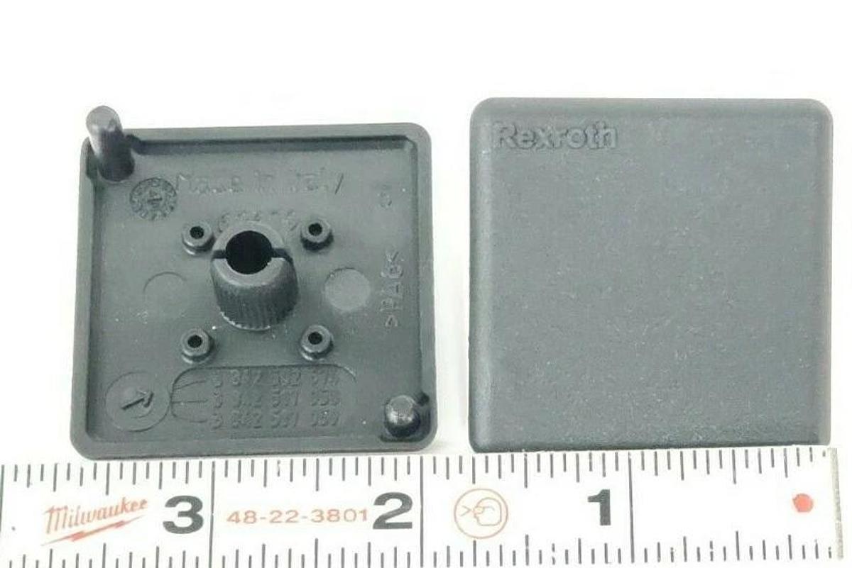 LOT OF 25 NEW BOSCH REXROTH 842502674 COVER CAPS 45X45MM BLACK 842-502-674