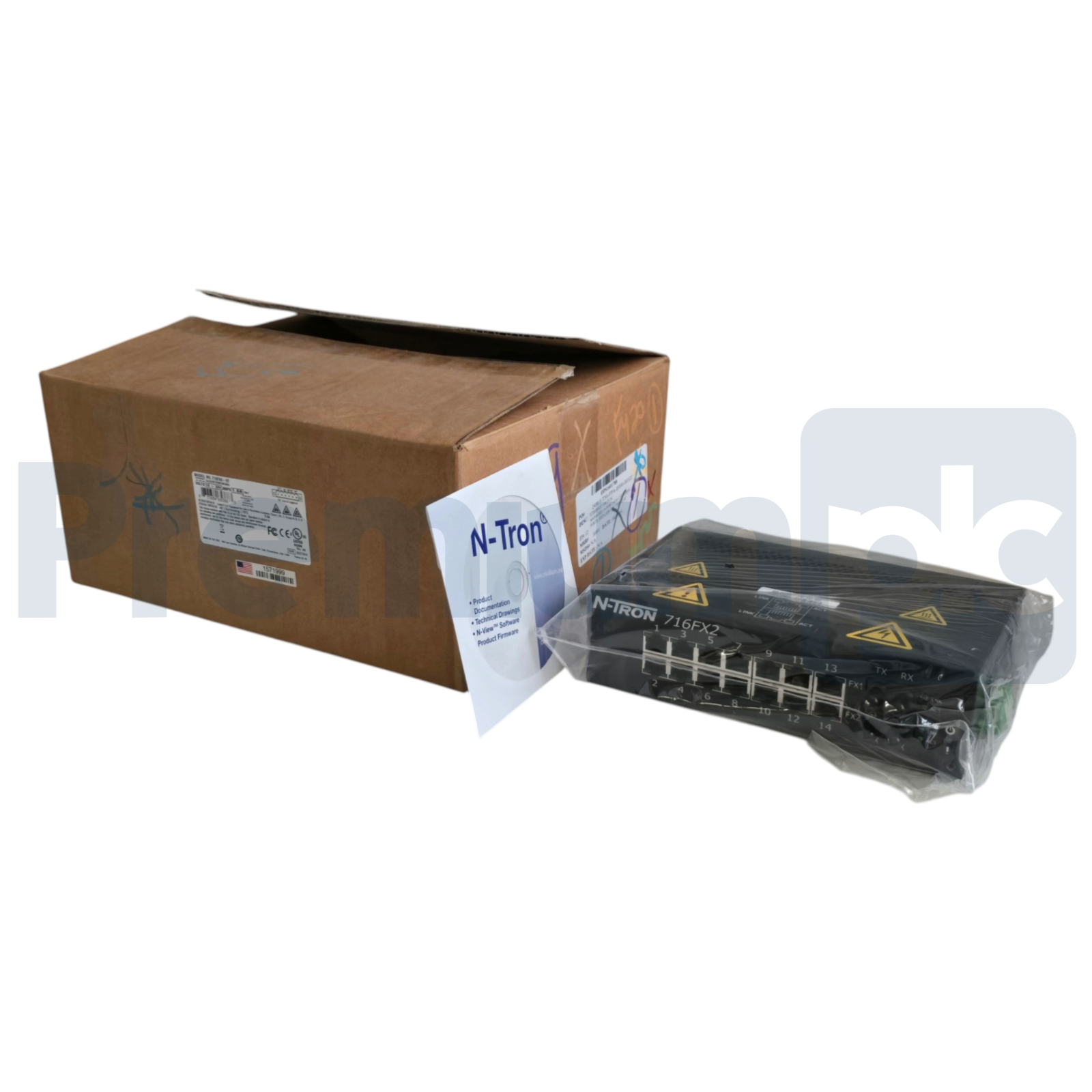 Used Red Lion | N-Tron 716FX2-ST Managed Ethernet Switch 14 RJ45 2 ST Fiber NSMP