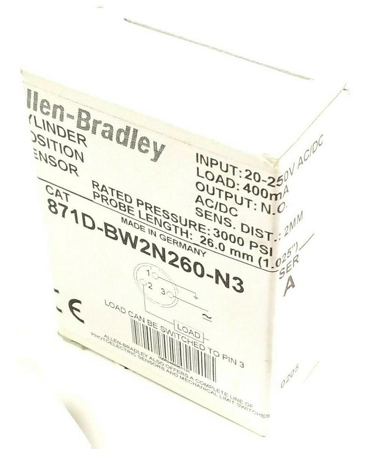 NIB ALLEN BRADLEY 871D-BW2N260-N3 SER A CYLINDER POSITION SENSOR 871DBW2N260N3