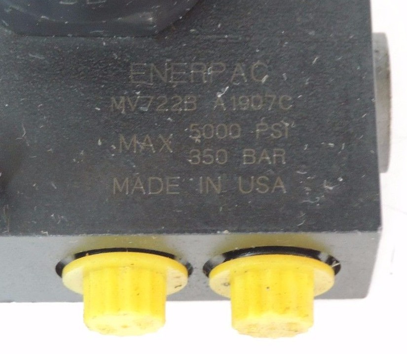 Used ENERPAC MV722B PILOT OPERATING CHECK VALVE W/ ACL22A ACCUMULATOR