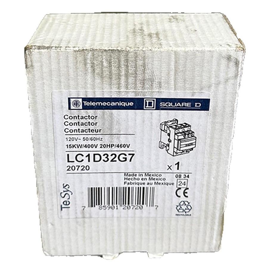 Used NEW TELEMECANIQUE SQUARE-D LC1D32G7 CONTACTOR 120V 50/60Hz 15kW/400V 20HP/460V