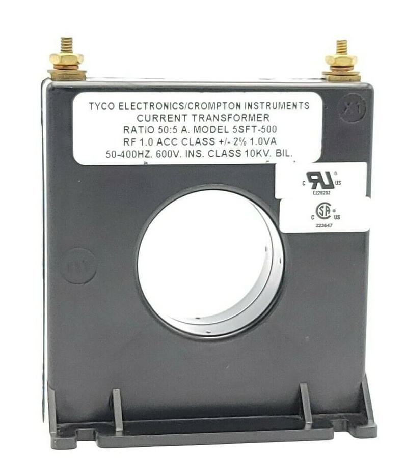 Used NEW TYCO ELECRONICS 5SFT-500 CURRENT TRANSFORMER RATIO: 50:5 A. 5SFT500
