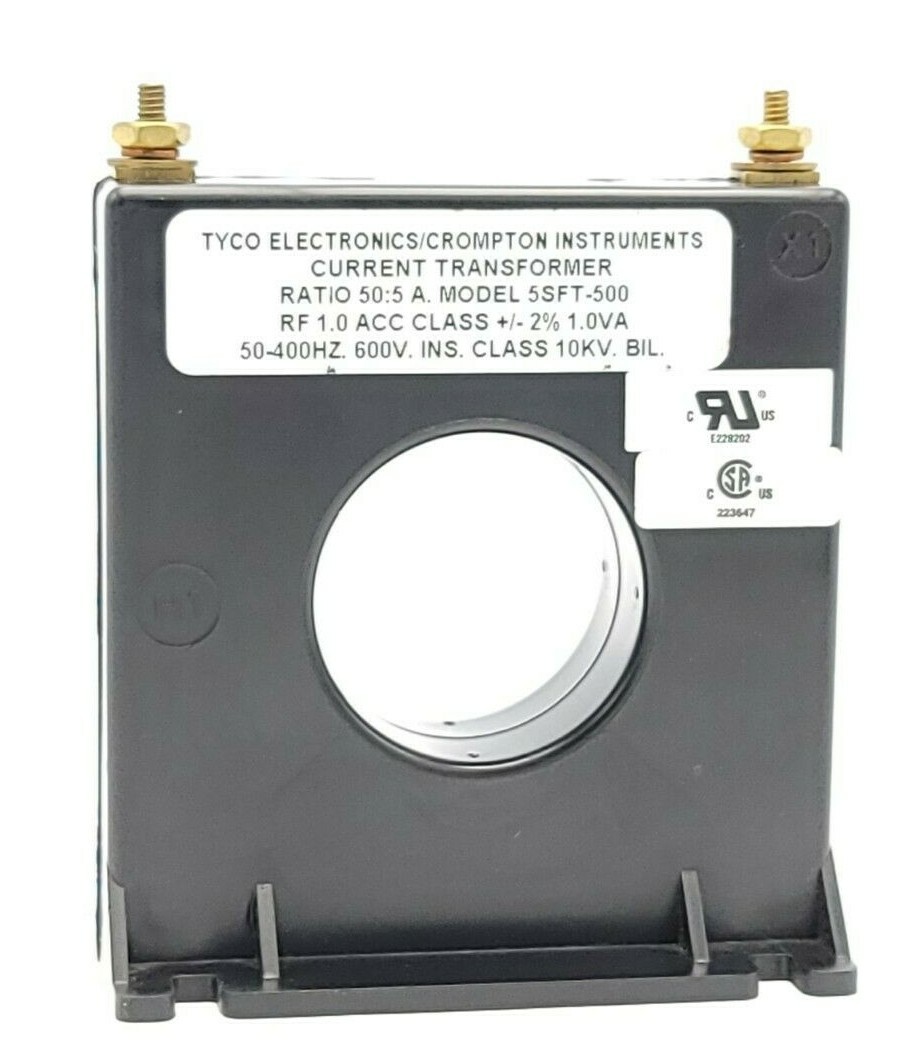 Used NEW TYCO ELECRONICS 5SFT-500 CURRENT TRANSFORMER RATIO: 50:5 A. 5SFT500