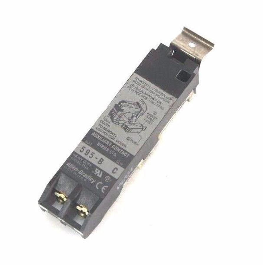 Used NEW ALLEN BRADLEY 595-B AUXILIARY CONTACT SER. C, 1NC FOR NEMA SIZES 0-5, 595B