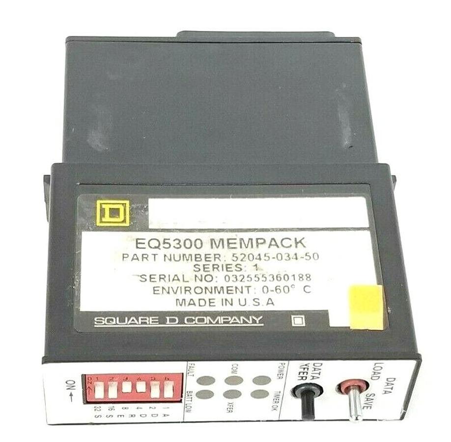 Used SQUARE D 52045-062-50 WELD CONTROL MODULE W/ EQ5300 52045-034-50 MEMPACK GM0200G
