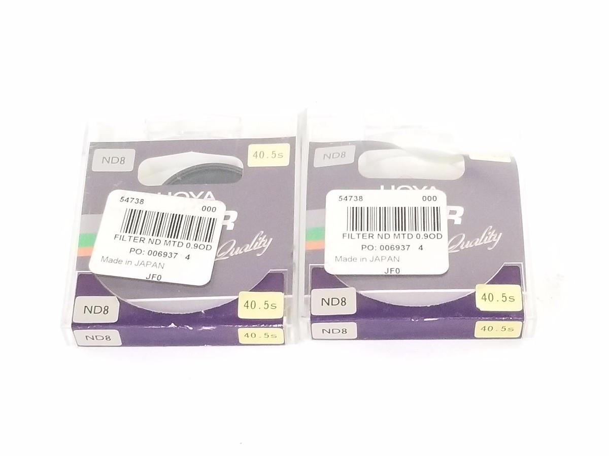 Used LOT OF 2 NEW HOYA NDX8 LENS FILTERS 40.5MM (ND8, 40.5S)