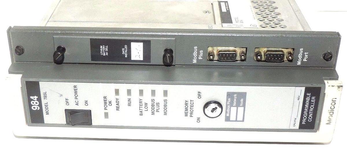 Used MODICON SCHNEIDER PC-L984-785 PROGRAMMABLE CONTROLLER MODEL 785L PCL984785