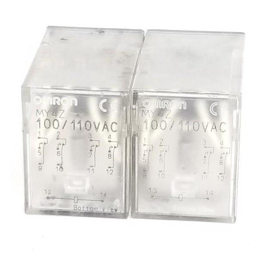 Used LOT OF 2 OMRON MY4Z 100/110VAC RELAYS