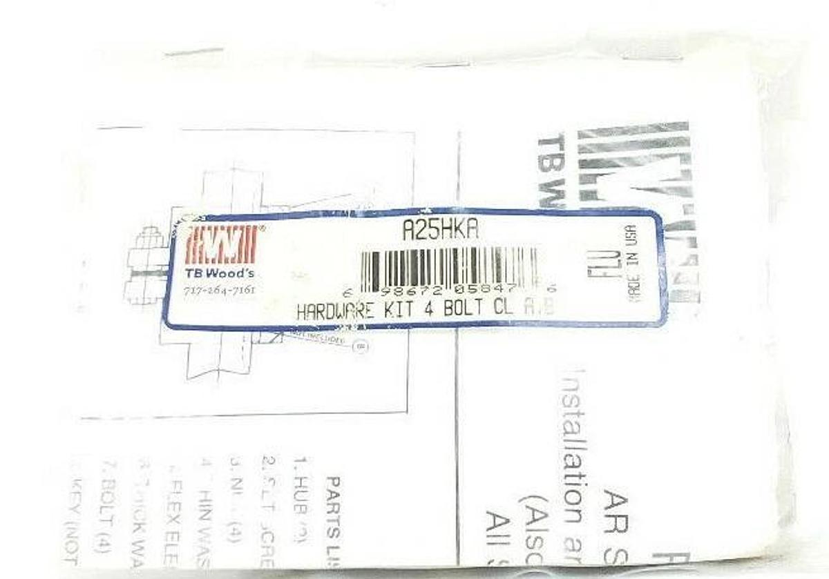 NEW TB WOODS A25HKA HARDWARE KIT 4 BOLT