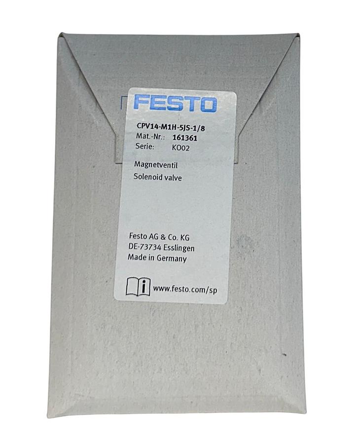 Used FESTO CPV14-M1H-5JS-1/8 / 161361 PNEUMATIC SOLENOID VALVE 24VDC 5/2 NSFS