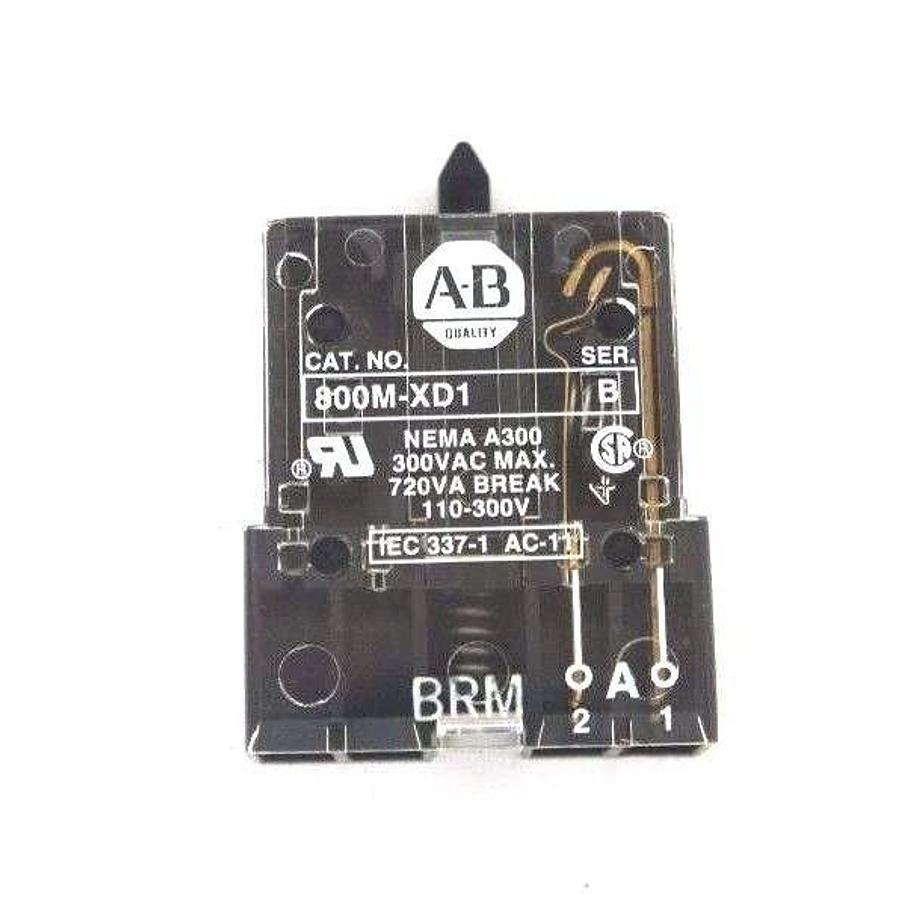 Used LOT OF 2 NIB ALLEN BRADLEY 800M-XD1 CONTACT BLOCKS 800MXD1, SER. B